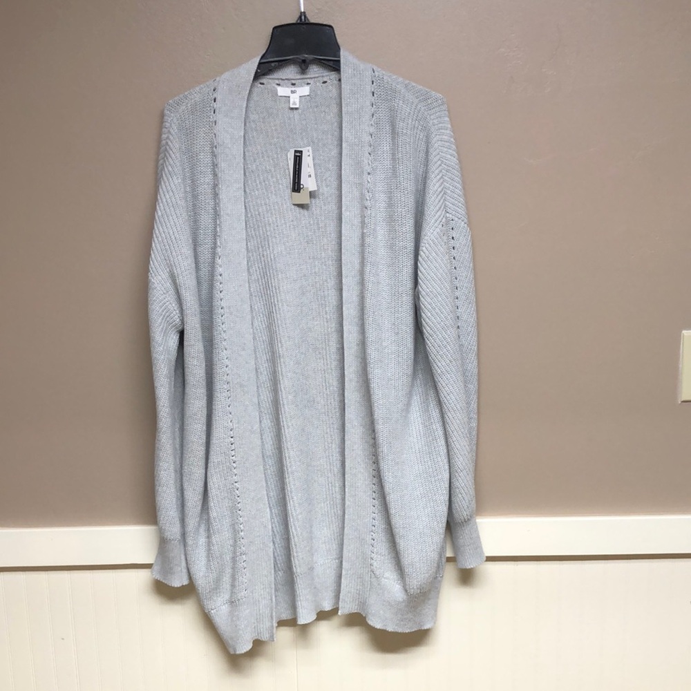 bp Gray Open Front Cardigan Sweater